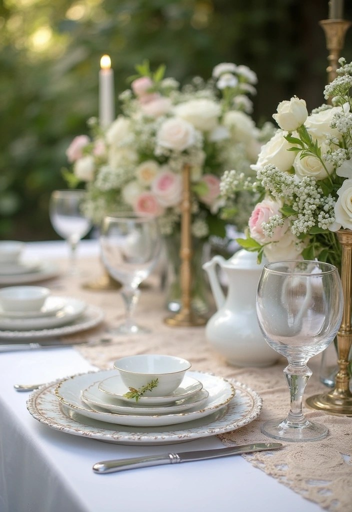 18 Trendy and Chic Bridal Shower Home Decor Ideas to Impress Everyone! - 14. Vintage Touches
