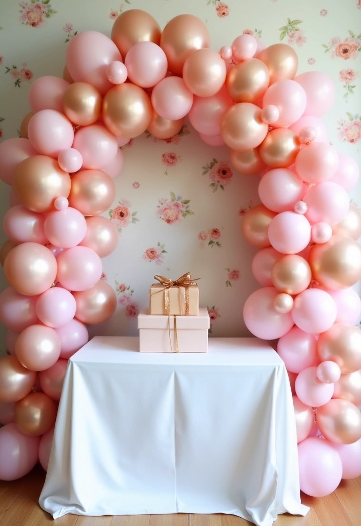 18 Trendy and Chic Bridal Shower Home Decor Ideas to Impress Everyone! - 2. Chic Balloon Garlands