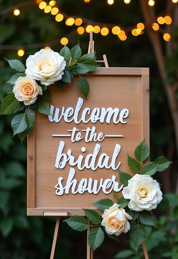 18 Trendy and Chic Bridal Shower Home Decor Ideas to Impress Everyone! - 3. Personalized Signage