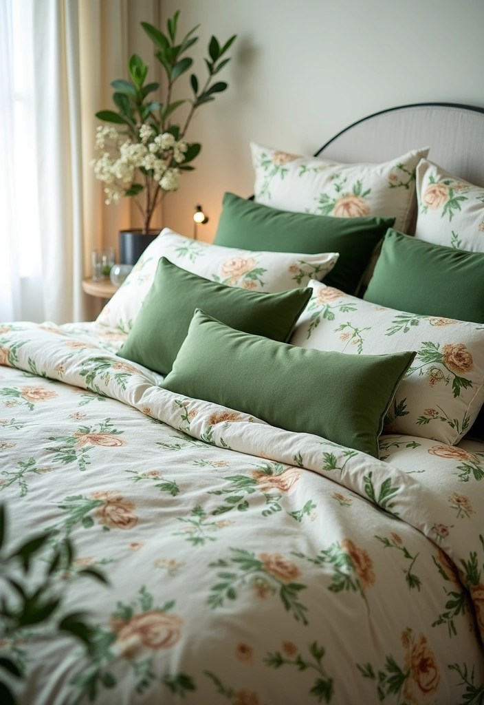 Unlock the Secrets to a Perfect Botanical Bedroom: 15 Ideas You’ll Love! - 12. Botanical-Themed Bedding