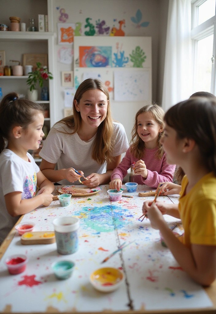 10 Nesting Party Ideas That Will Make Your Family Gatherings Unforgettable! 🎉 - 1. DIY Family Art Station