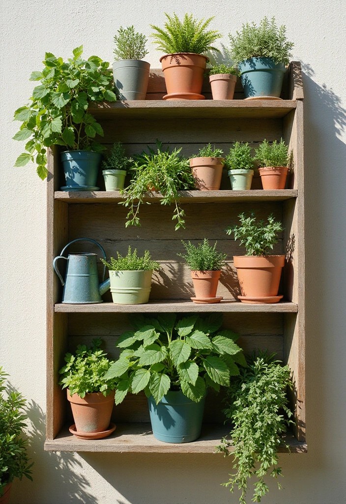 10 Unique Ways to Transform Your Balcony into a Stylish Storage Haven! - 1. Vertical Garden Shelves