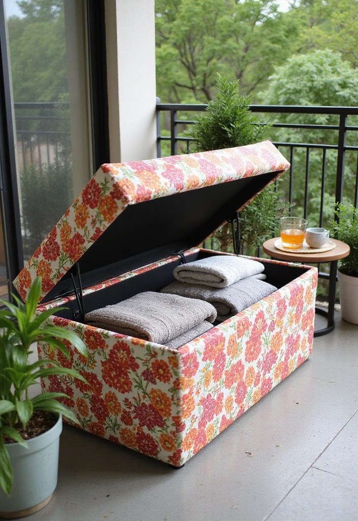 10 Unique Ways to Transform Your Balcony into a Stylish Storage Haven! - 4. Stylish Storage Ottomans