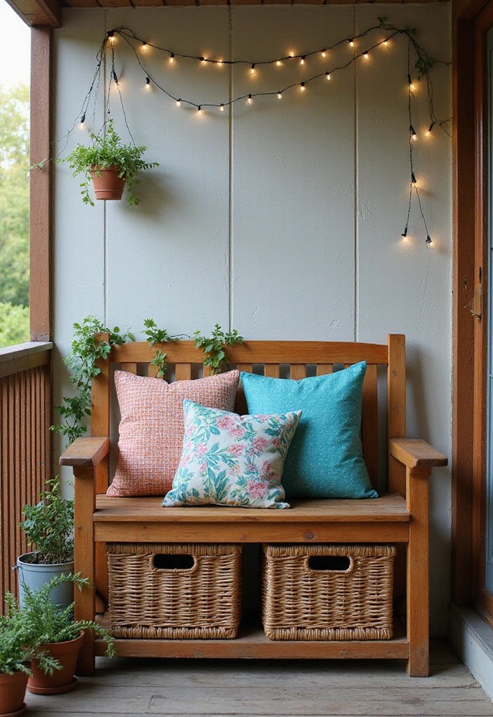 10 Unique Ways to Transform Your Balcony into a Stylish Storage Haven! - 6. Under-Bench Storage