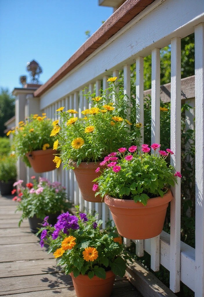 10 Unique Ways to Transform Your Balcony into a Stylish Storage Haven! - 7. Balcony Rail Planters