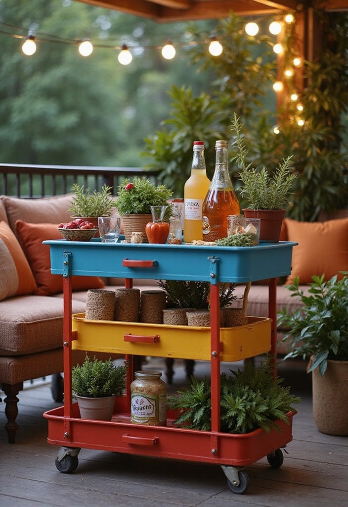10 Unique Ways to Transform Your Balcony into a Stylish Storage Haven! - 8. Storage Carts
