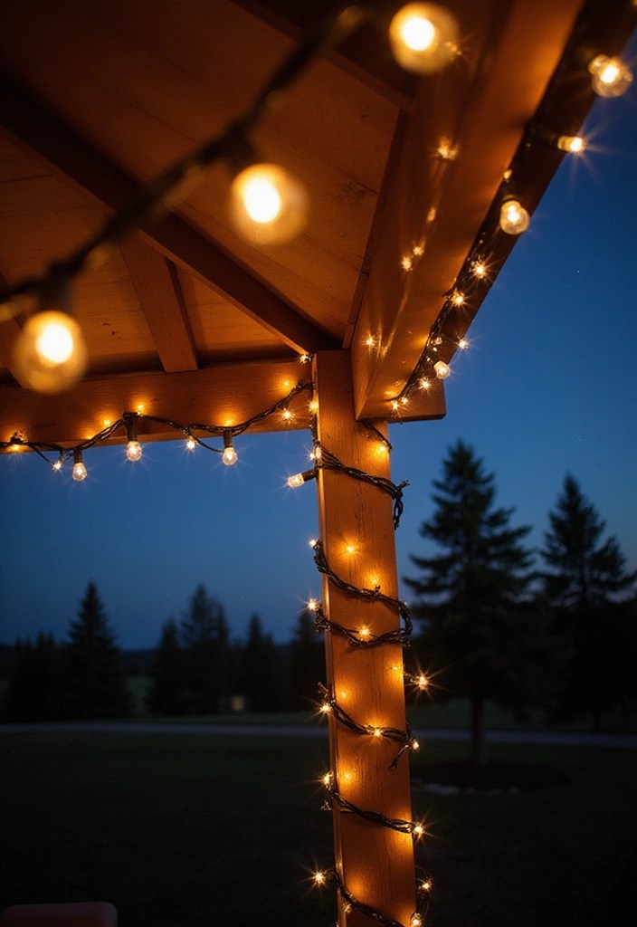 12 DIY Grill Gazebo Decor Ideas That Will Impress Without Breaking the Bank! - 1. Twinkling String Lights