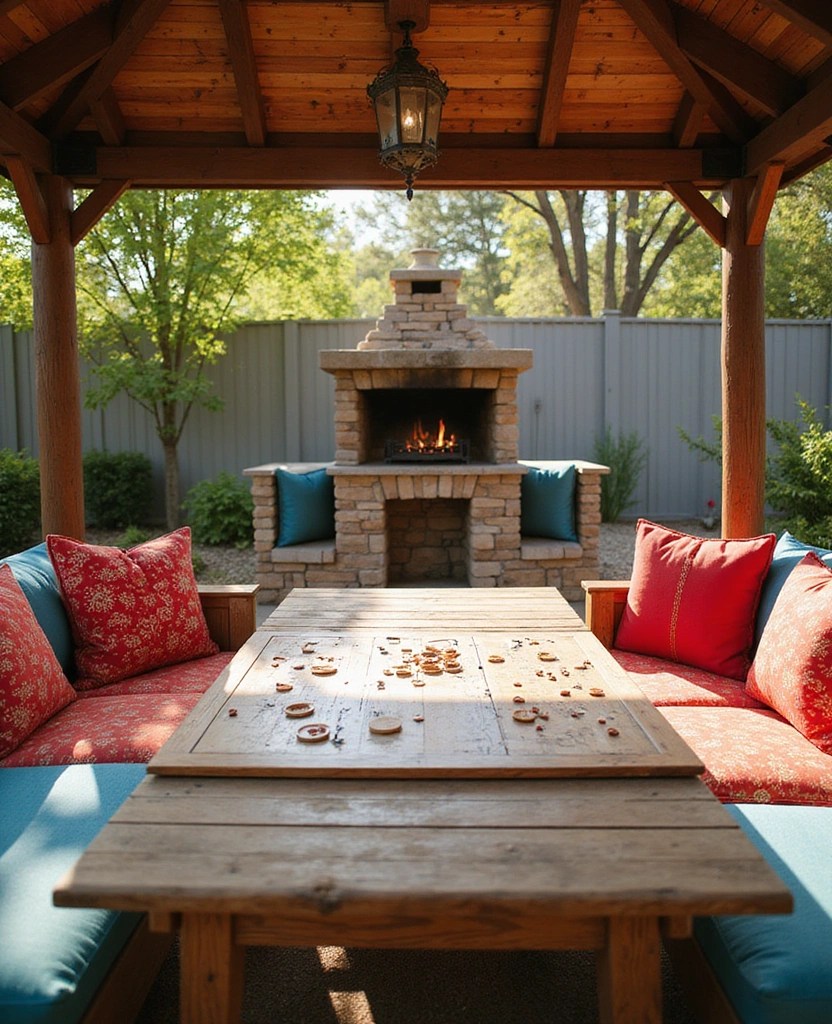 12 DIY Grill Gazebo Decor Ideas That Will Impress Without Breaking the Bank! - 12. Outdoor Games Corner