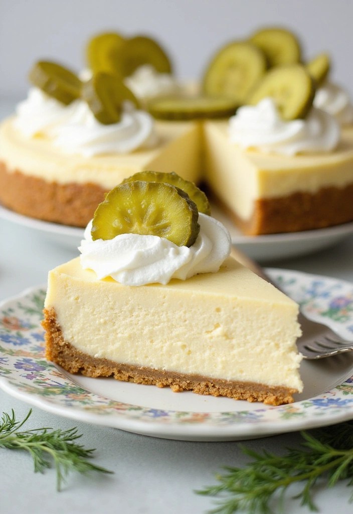 13 Wild Pickle Cakes You Have to Try at Least Once (Trust Us on #5!) - 11. Dill Pickle Cheesecake