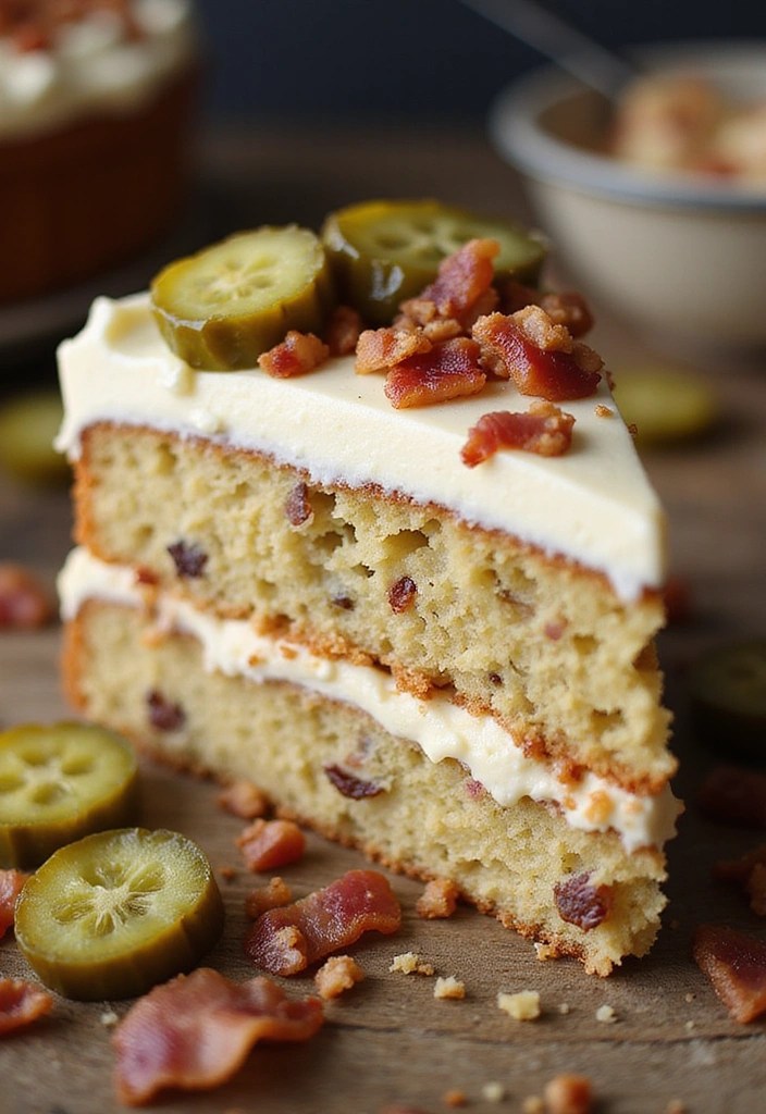 13 Wild Pickle Cakes You Have to Try at Least Once (Trust Us on #5!) - 12. Pickle and Bacon Cake