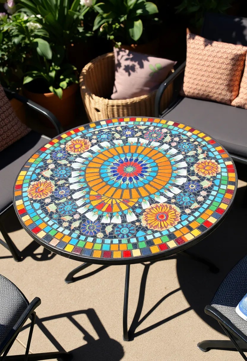 14 Artistic DIY Home Aesthetics Projects That Will Ignite Your Creativity (#5 is Pure Genius!) - 10. Mosaic Tabletop