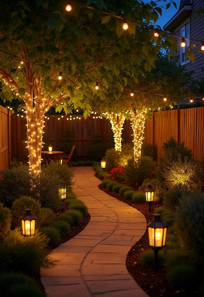 14 Creative Backyard Layout Ideas That Are Surprisingly Easy to DIY! - 13. Outdoor Lighting Magic