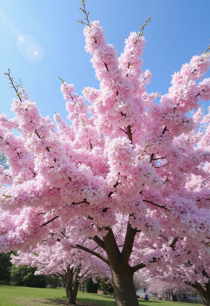 14 Low-Maintenance Tree Landscaping Ideas for Busy Gardeners! - 12. Flowering Cherry Trees: A Springtime Wonder