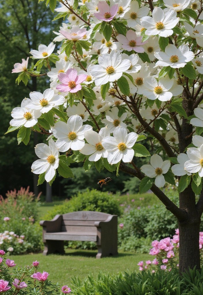 14 Low-Maintenance Tree Landscaping Ideas for Busy Gardeners! - 2. Dogwood Trees: A Blooming Delight