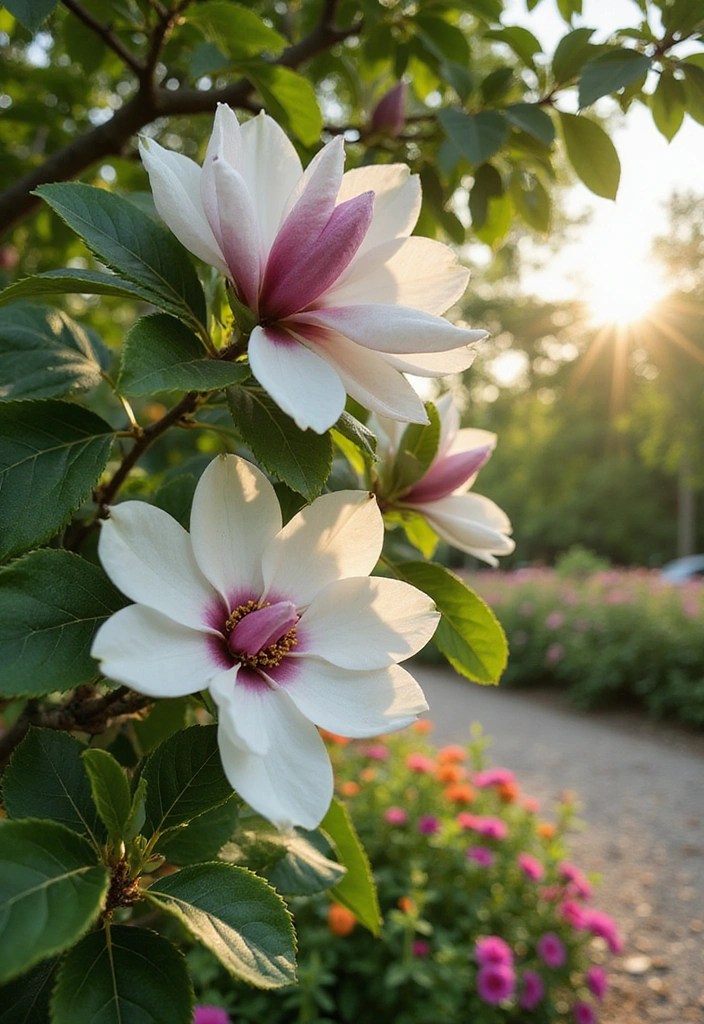 14 Low-Maintenance Tree Landscaping Ideas for Busy Gardeners! - 9. Magnolia Trees: Fragrant Flowers