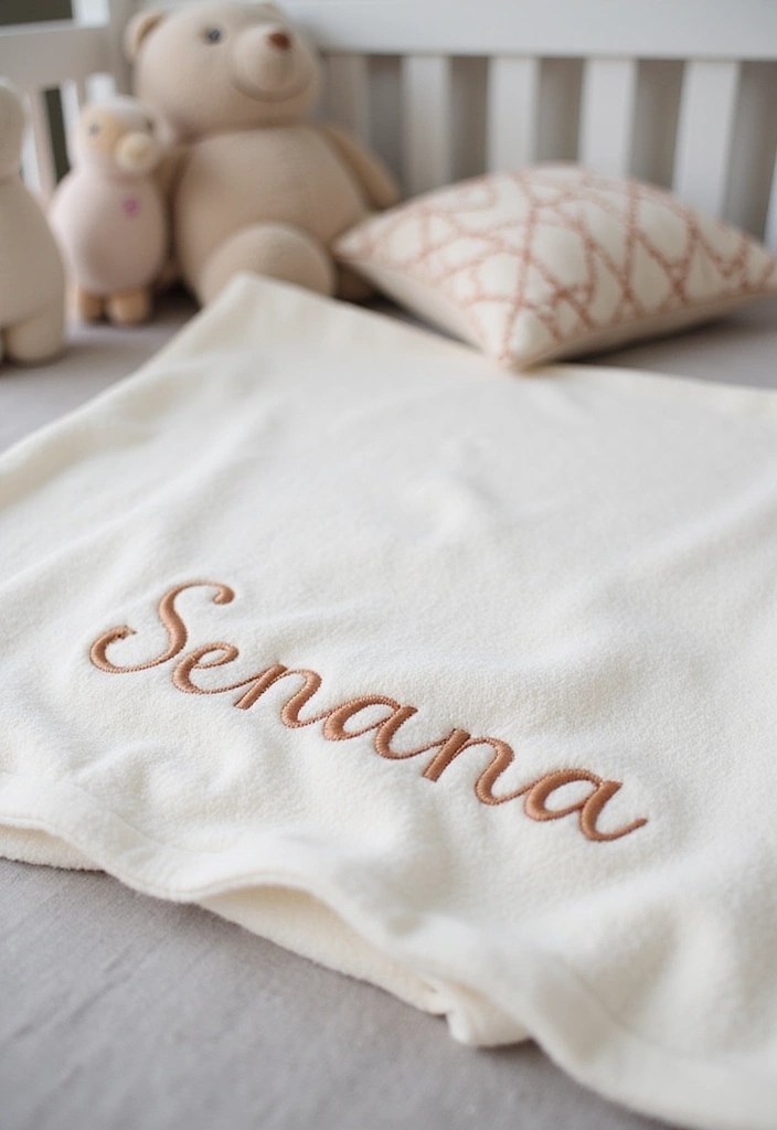15 Adorable Baby Blanket Ideas That Will Make Snuggling Irresistible! - 1. Personalized Name Blanket