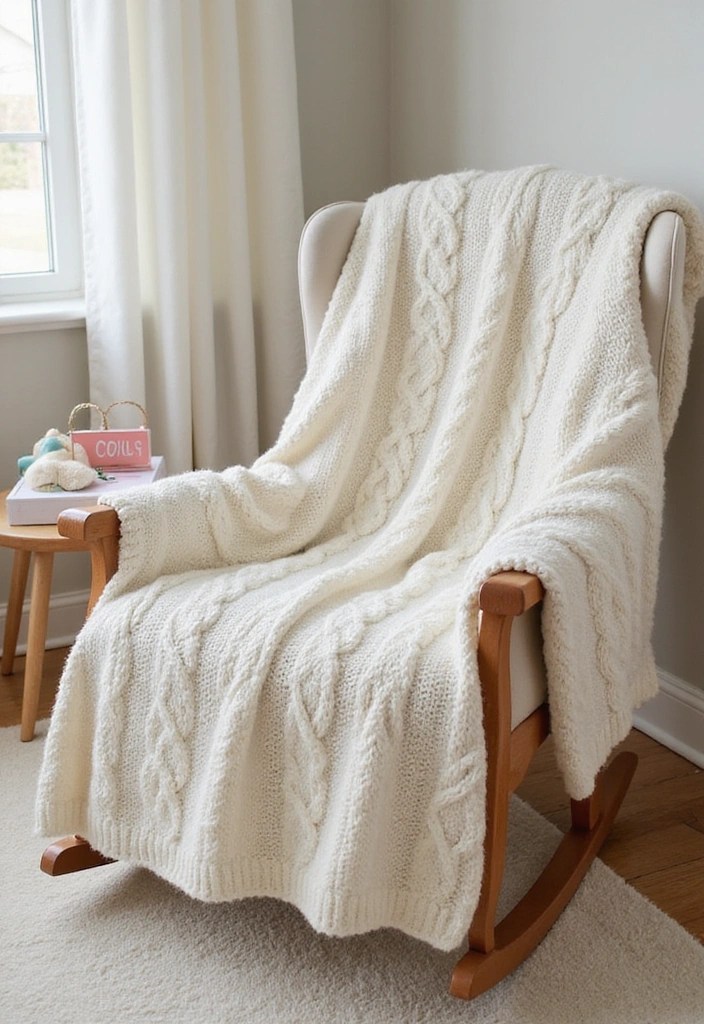 15 Adorable Baby Blanket Ideas That Will Make Snuggling Irresistible! - 2. Cable Knit Blanket