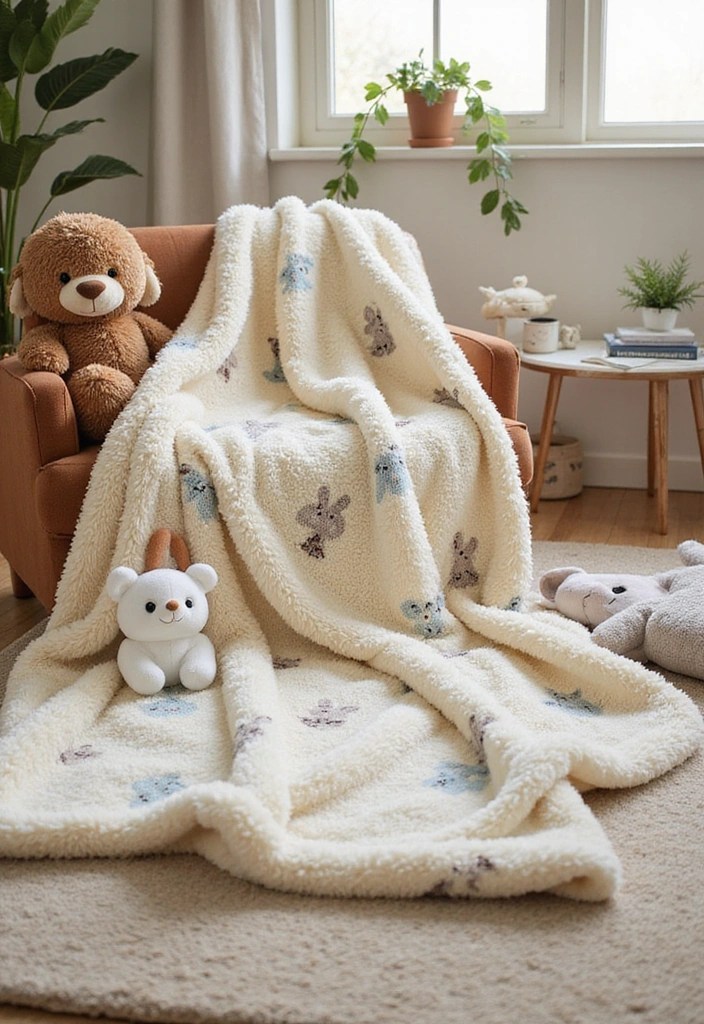 15 Adorable Baby Blanket Ideas That Will Make Snuggling Irresistible! - 3. Animal Print Sherpa Blanket