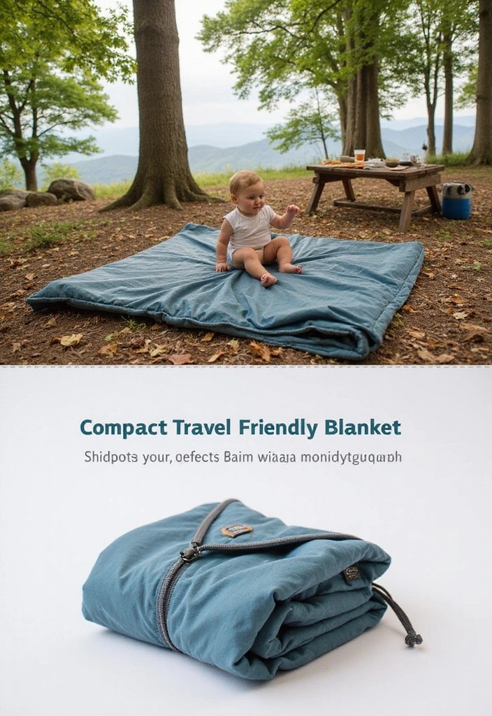 15 Adorable Baby Blanket Ideas That Will Make Snuggling Irresistible! - 9. Travel-Friendly Blanket