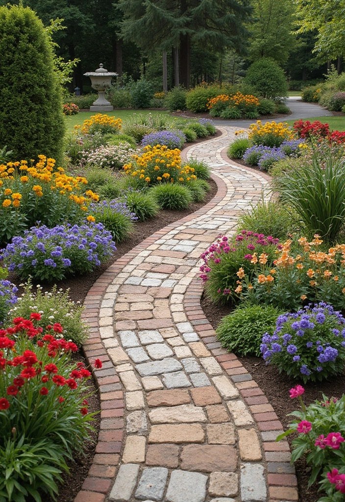 15 Creative Front Bed Landscaping Ideas for a Jaw-Dropping Curb Appeal! - 12. Artistic Pathways