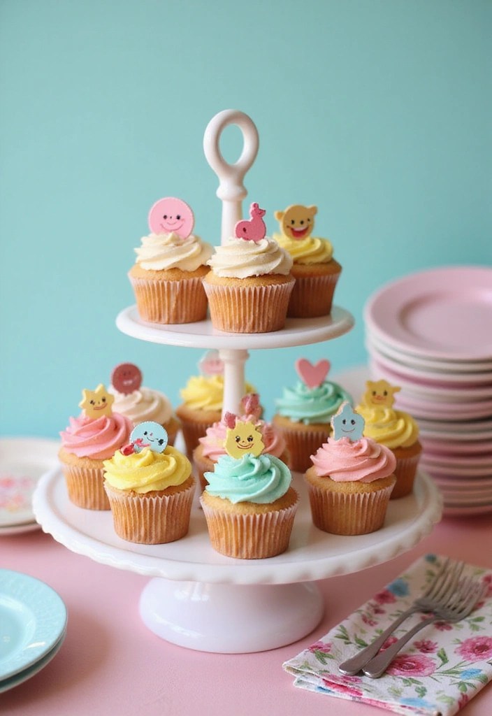 15 Enchanting Princess Party Decor Ideas That Will Make Your Little One's Dreams Come True! - 10. Whimsical Cupcake Stand