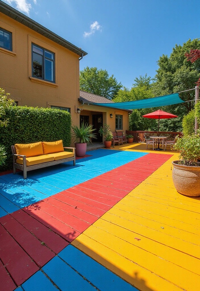 15 Jaw-Dropping Deck Color Schemes You Need to Try This Summer (You Won't Believe #6!) - 12. Color Block Delight