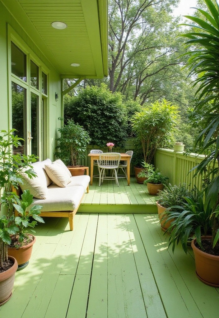 15 Jaw-Dropping Deck Color Schemes You Need to Try This Summer (You Won't Believe #6!) - 15. Green Oasis