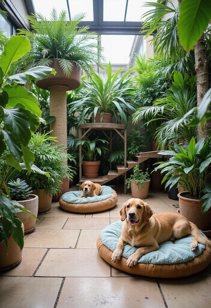 15 Stunning Home Atrium Ideas to Bring the Outdoors In (You Won't Believe #7!) - 13. Pet-Friendly Atrium