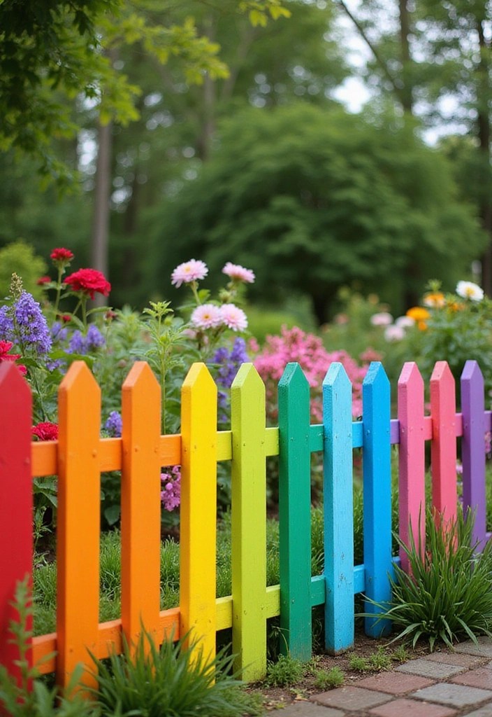 20 Creative Privacy Fence Designs That Blend Style and Security—You Won't Believe #9! - 11. Colorful Picket Fencing