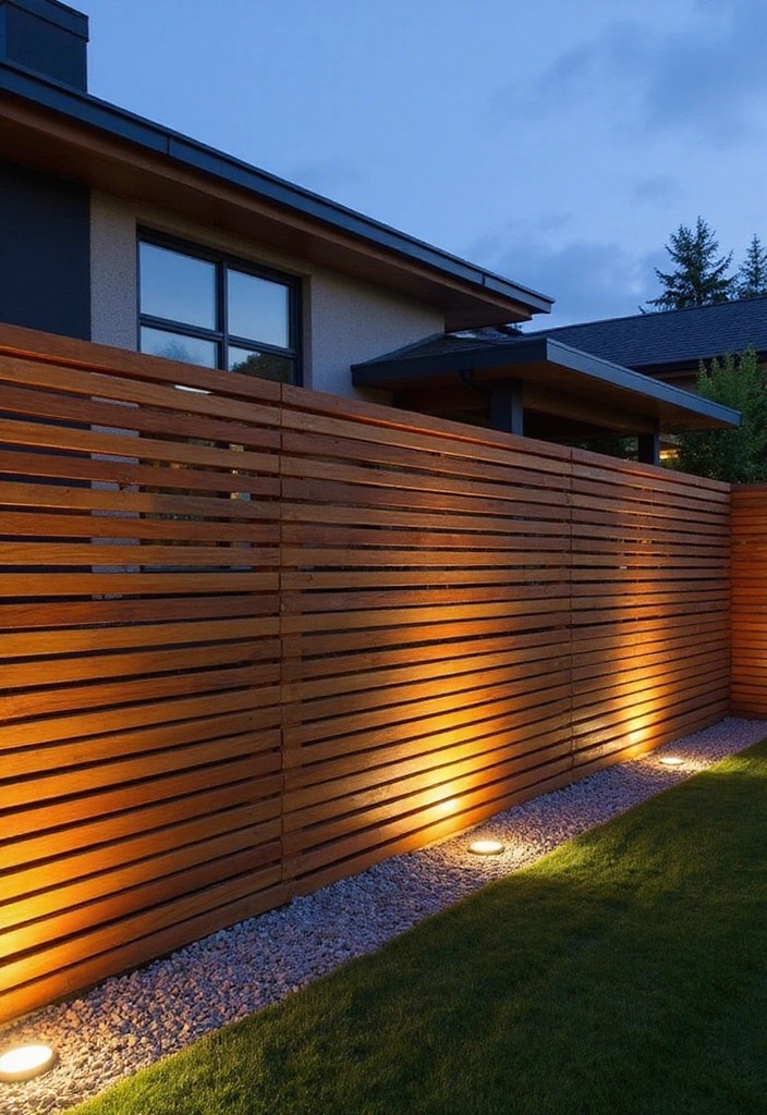 20 Creative Privacy Fence Designs That Blend Style and Security—You Won't Believe #9! - 12. Modern Horizontal Fencing