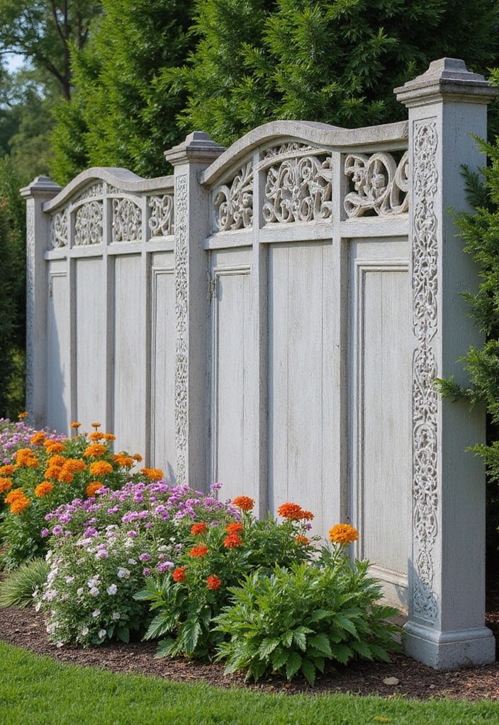 20 Creative Privacy Fence Designs That Blend Style and Security—You Won't Believe #9! - 9. Artistic Concrete Fences