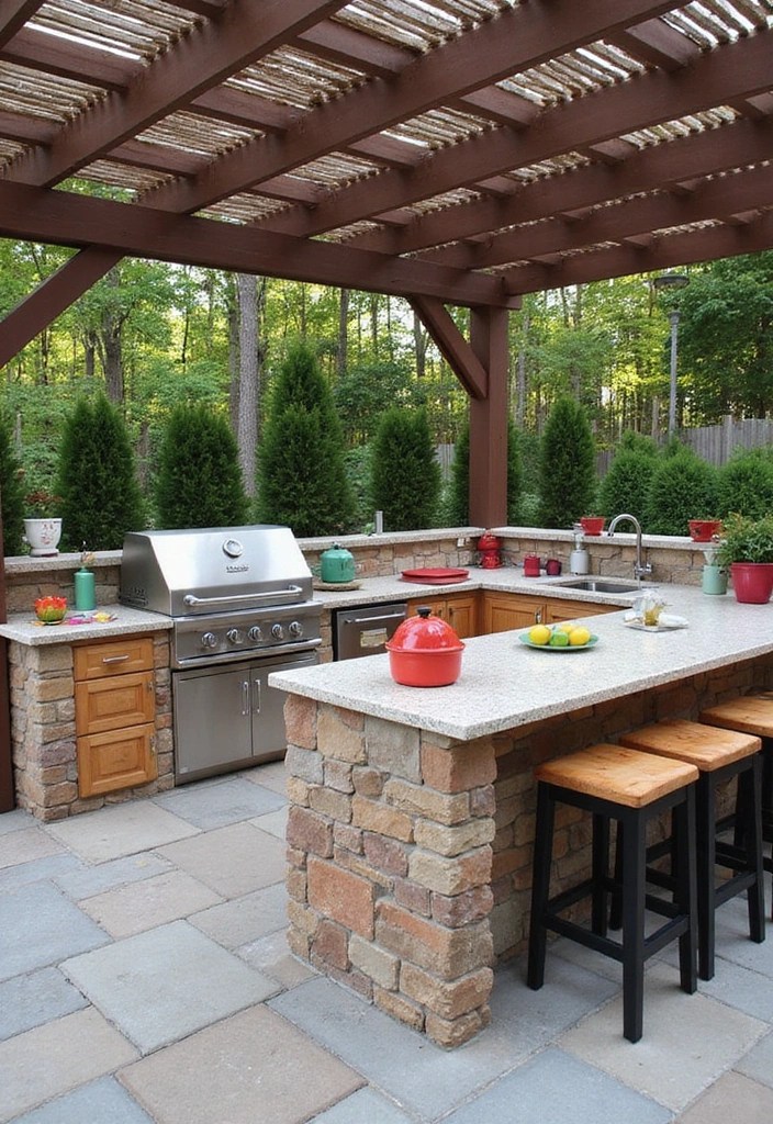 22 Backyard Decoration Ideas That’ll Make You Want to Live Outside Year-Round! - 17. Outdoor Kitchen Setup