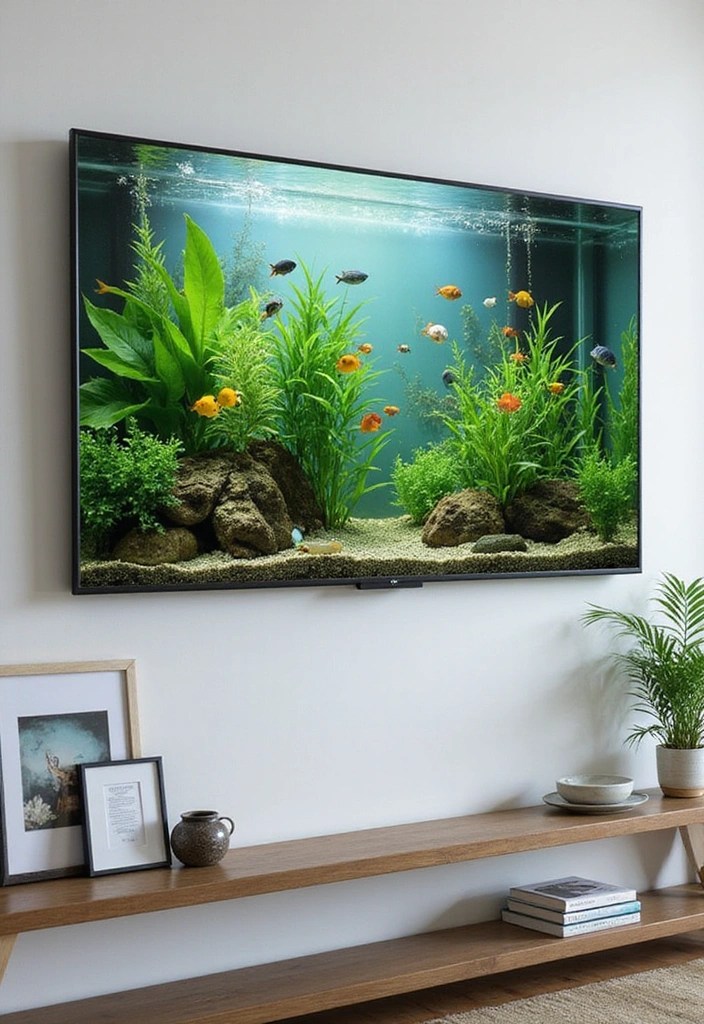 8 Space-Saving Small Aquarium Ideas That Don’t Compromise on Style! - 1. Wall-Mounted Aquariums