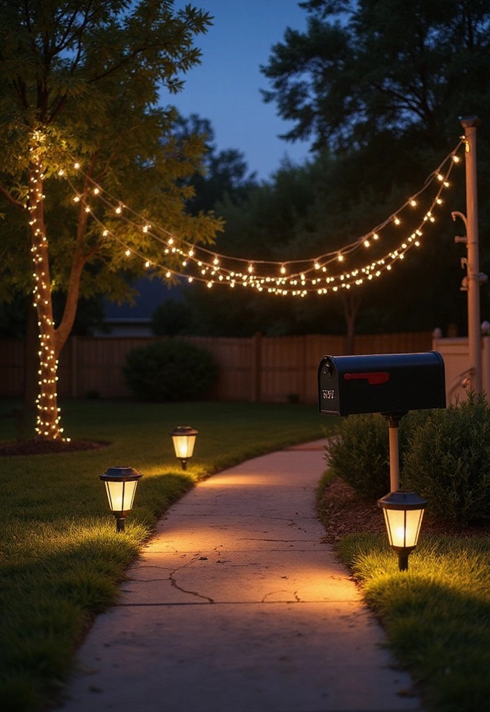 Unlock Your Home's Potential with These 11 Creative Mailbox Landscaping Ideas! - 8. Lighting Up: Illuminate Your Mailbox Area