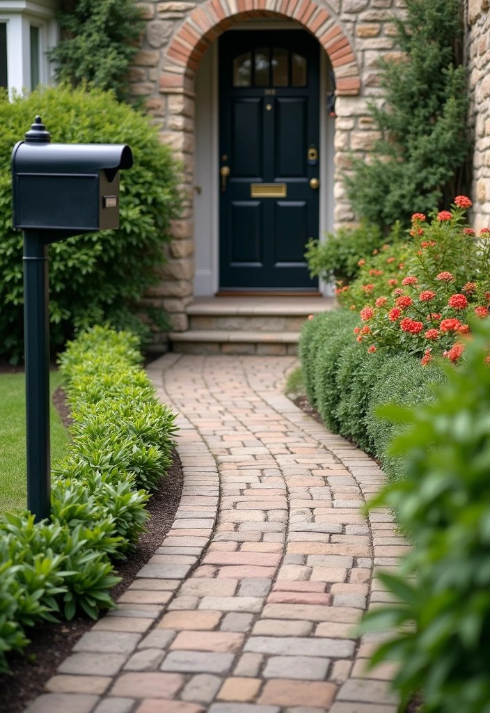 Unlock Your Home's Potential with These 11 Creative Mailbox Landscaping Ideas! - 9. Pathway Perfection: Create a Welcoming Walkway