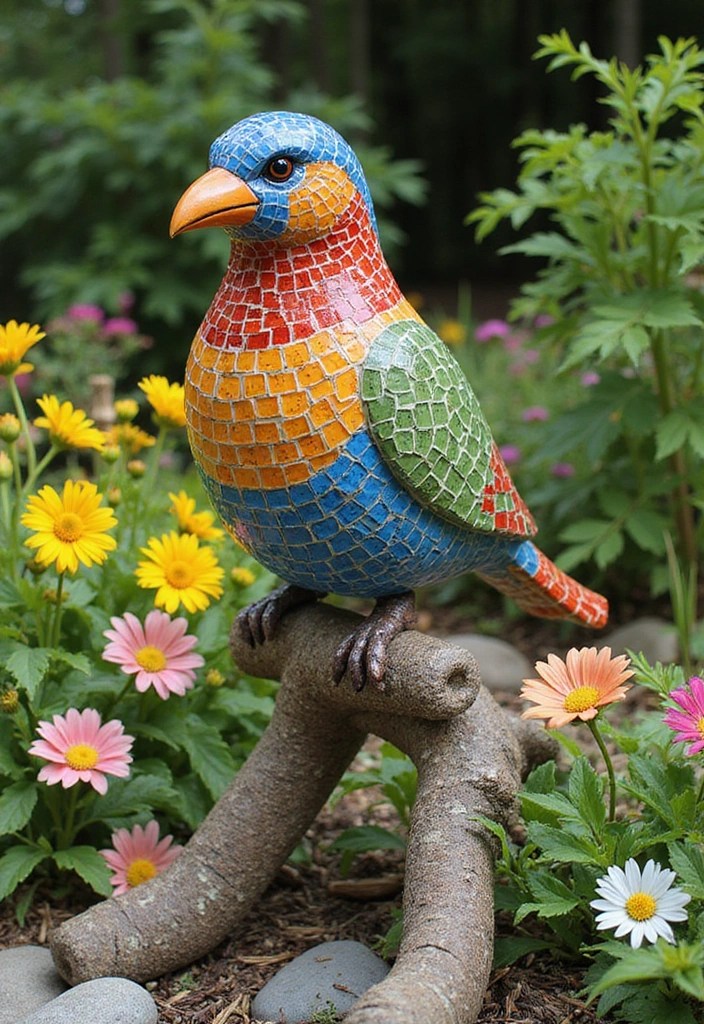 10 Stunning Mosaic Garden Ideas That Will Transform Your Outdoor Space! - 10. Mosaic Garden Sculptures