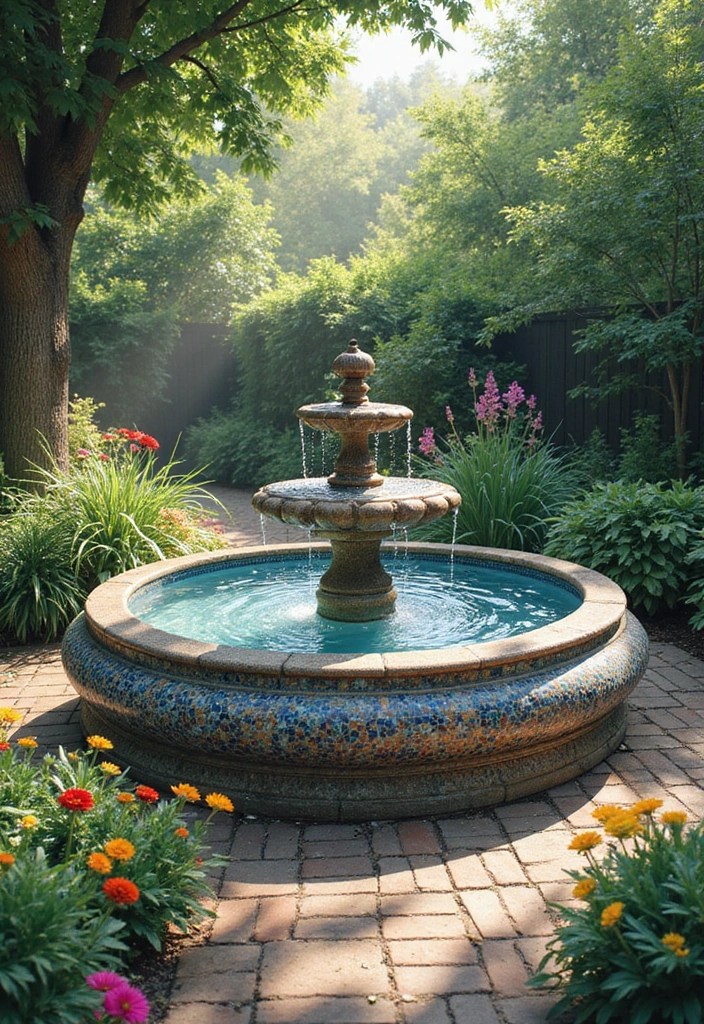 10 Stunning Mosaic Garden Ideas That Will Transform Your Outdoor Space! - 9. Mosaic Water Features