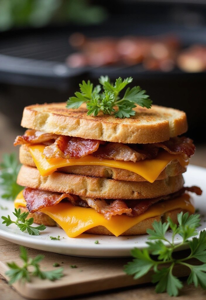 13 Grilled Camping Recipes That Will Impress Even the Pickiest Eaters! - 12. Grilled Cheese and Bacon Sandwiches