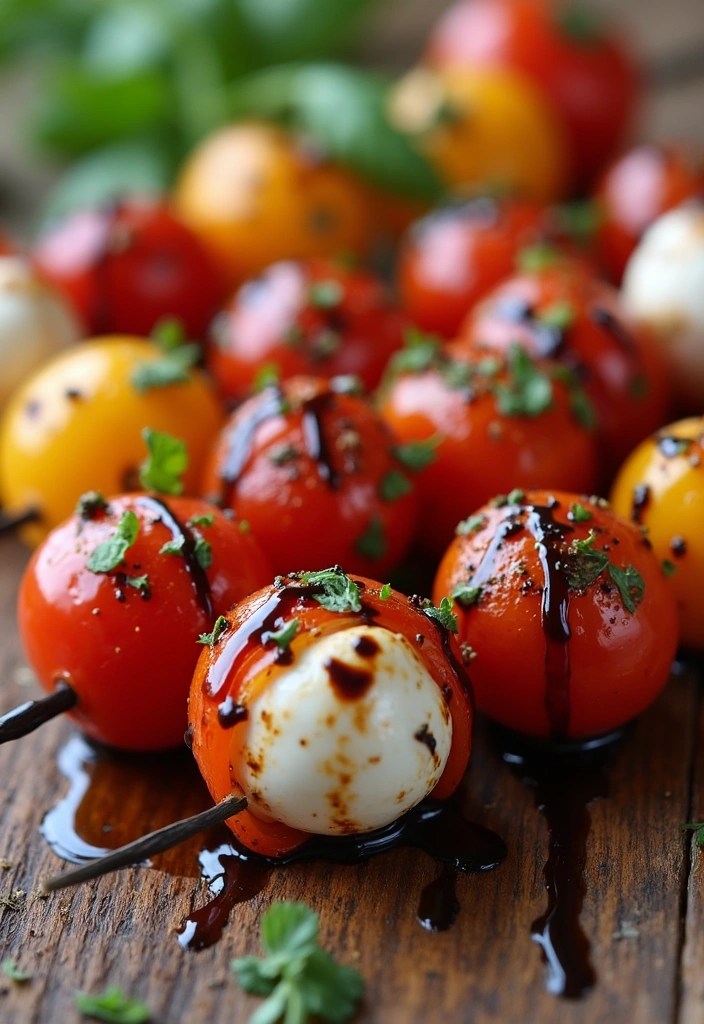 13 Grilled Camping Recipes That Will Impress Even the Pickiest Eaters! - 13. Grilled Caprese Salad Skewers