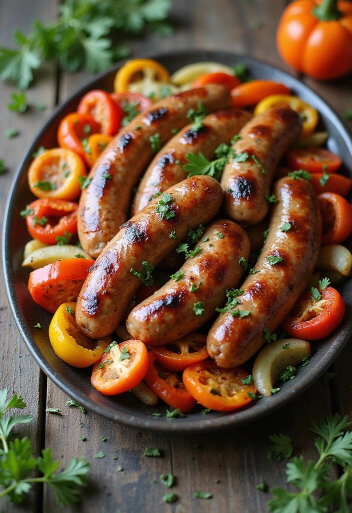 13 Grilled Camping Recipes That Will Impress Even the Pickiest Eaters! - 7. Grilled Sausages with Peppers