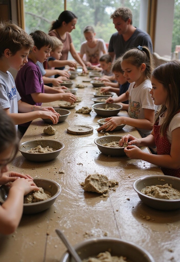 15 Creative Mud Kitchen Designs That'll Inspire Outdoor Play Like Never Before! - 12. Community Mud Kitchen