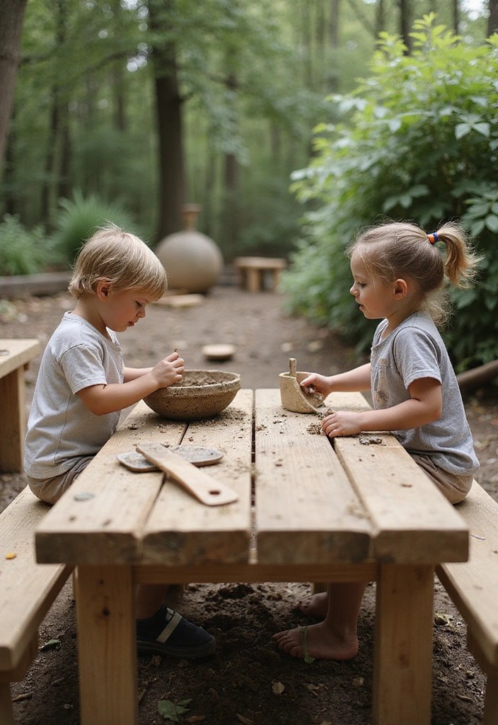 15 Creative Mud Kitchen Designs That'll Inspire Outdoor Play Like Never Before! - 15. Minimalist Mud Kitchen
