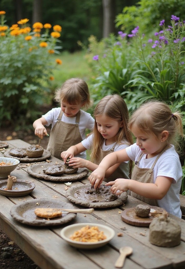 15 Creative Mud Kitchen Designs That'll Inspire Outdoor Play Like Never Before! - 5. Nature’s Palette Kitchen