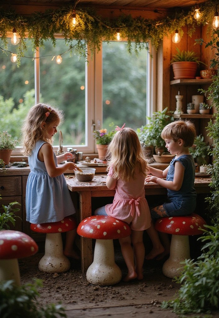 15 Creative Mud Kitchen Designs That'll Inspire Outdoor Play Like Never Before! - 7. Enchanted Fairy Kitchen