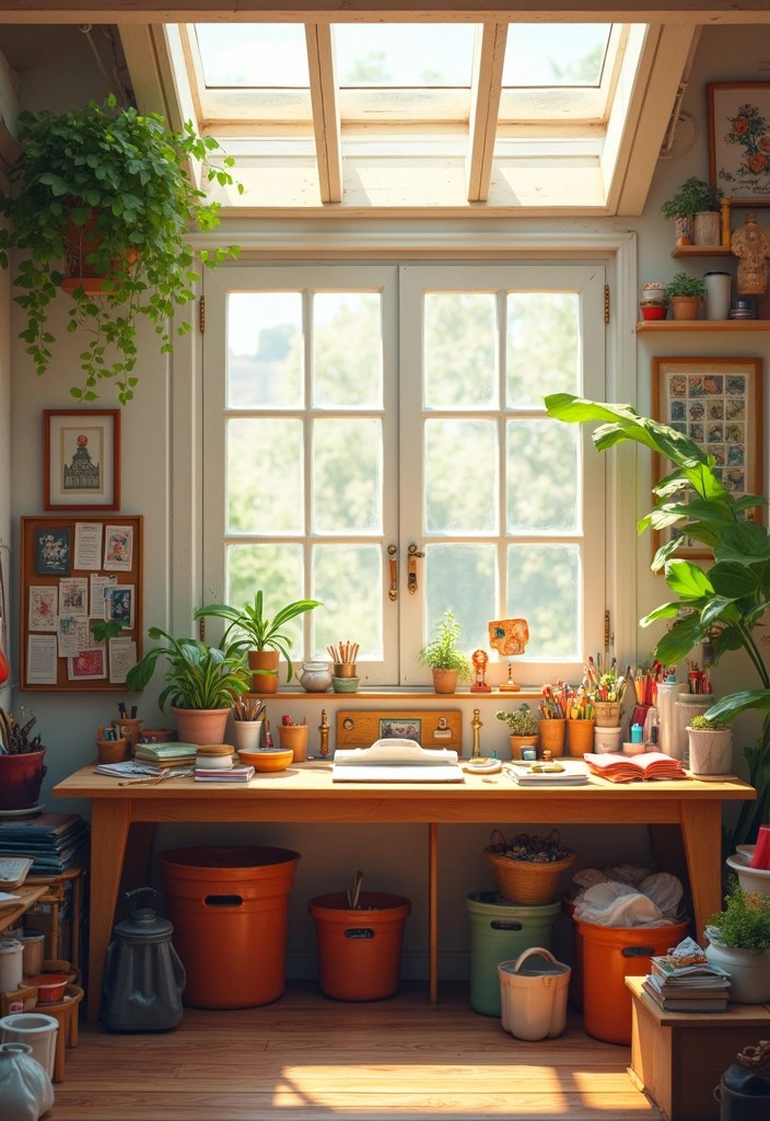 15 Stunning Indoor Sunroof Furniture Ideas to Brighten Your Space (You Won’t Believe #9!) - 13. Inspirational Crafting Station