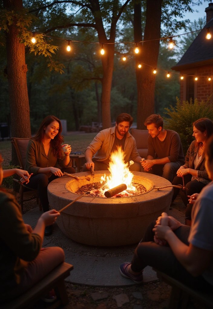 16 Magical Spring Garden Party Ideas to Create the Perfect Atmosphere! - 10. Outdoor Fire Pit