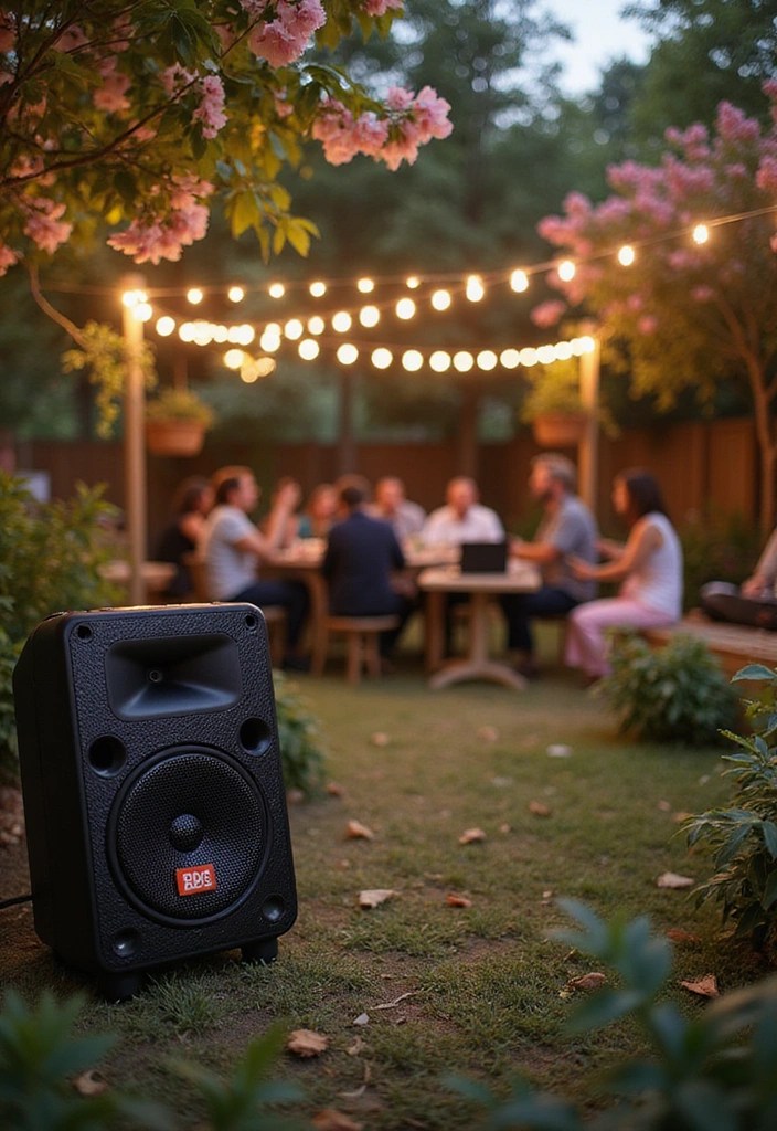 16 Magical Spring Garden Party Ideas to Create the Perfect Atmosphere! - 14. Music to Set the Mood