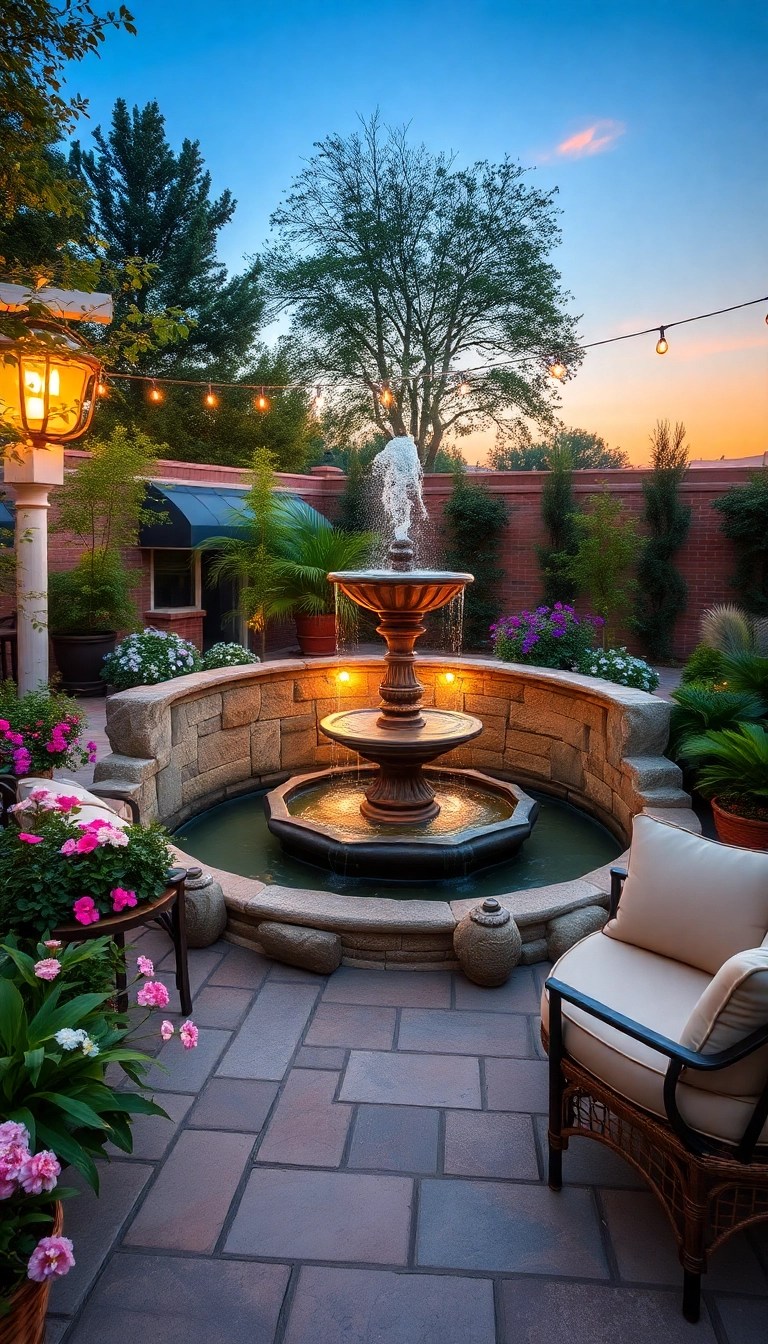 18 Genius Outdoor Living Spaces That Seamlessly Connect to Your Home (Don't Miss #12!) - 12. Serene Water Feature