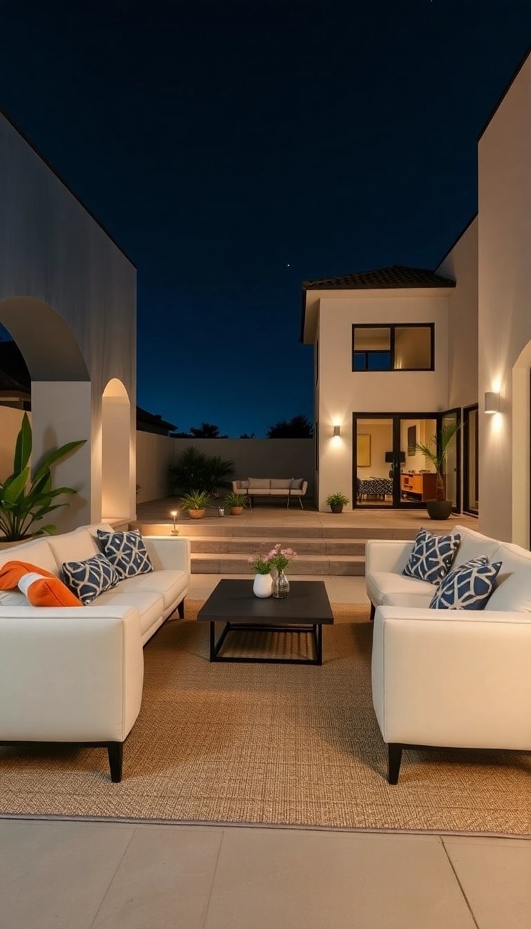 18 Genius Outdoor Living Spaces That Seamlessly Connect to Your Home (Don't Miss #12!) - 4. Modern Outdoor Lounge