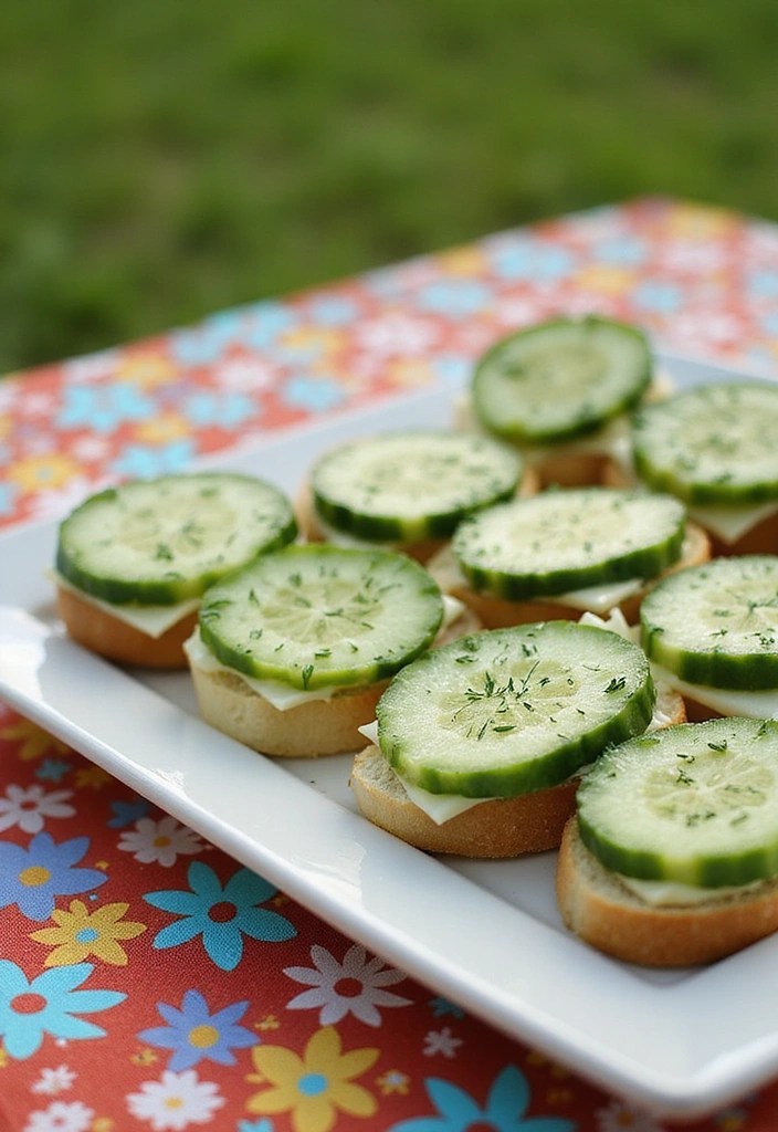 18 Last-Minute Quick Picnic Snacks You Can Whip Up in 10 Minutes or Less! - 17. Cucumber Sandwiches